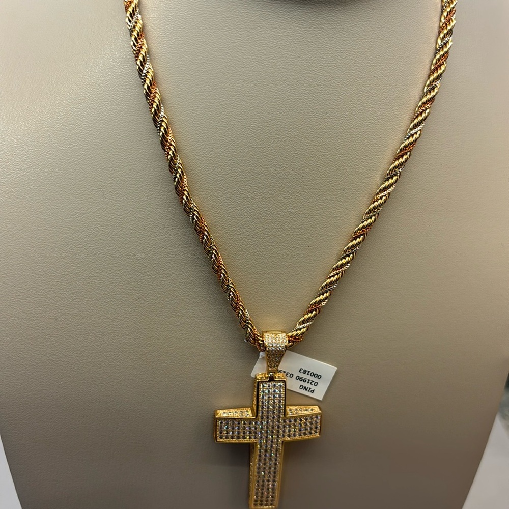 Unique rhinestone cross from Brazil